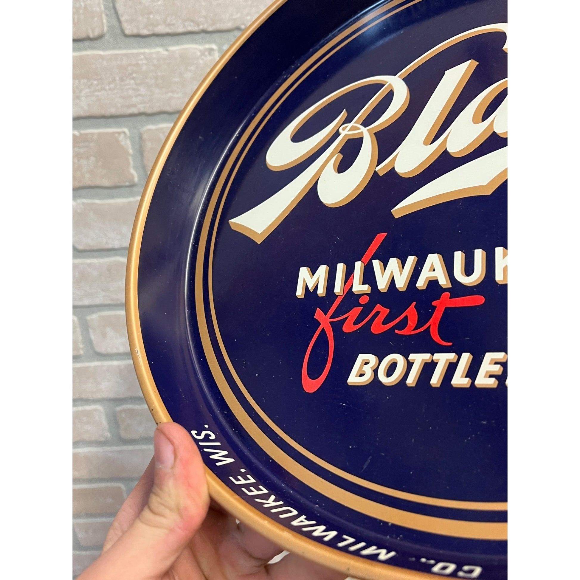 Vintage c1942 Blatz Milwaukee Beer Tray Wisconsin Wis 13" -- CLEAN