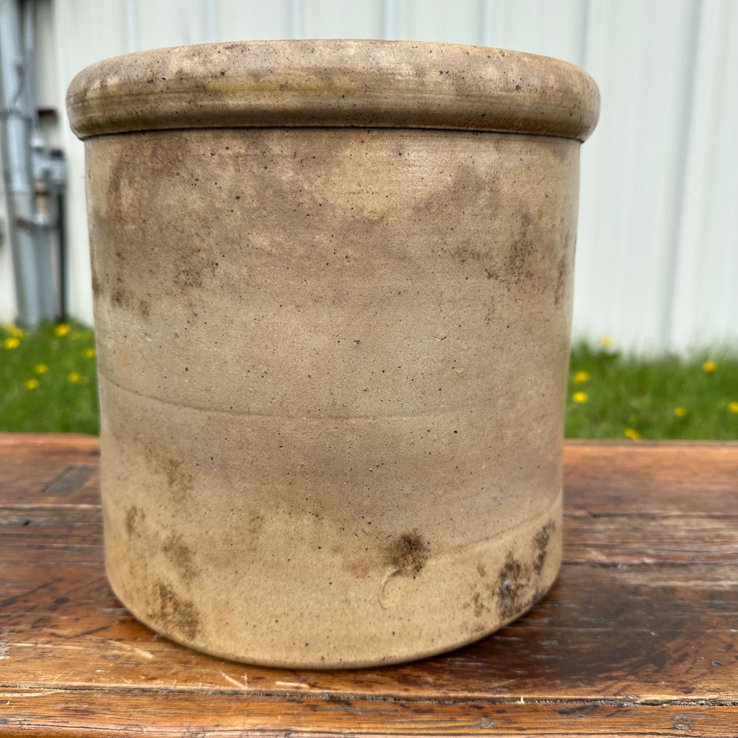 Antique 2 Gallon Salt Glaze Stoneware Crock Unmarked Cobalt #2