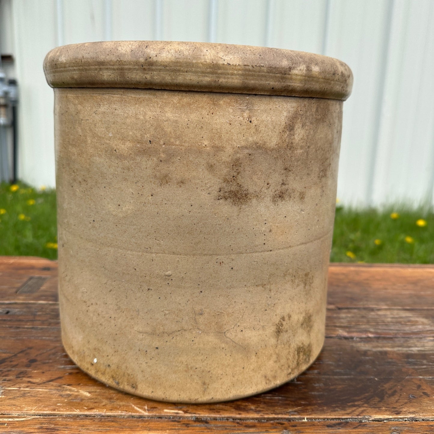 Antique 2 Gallon Salt Glaze Stoneware Crock Unmarked Cobalt #2