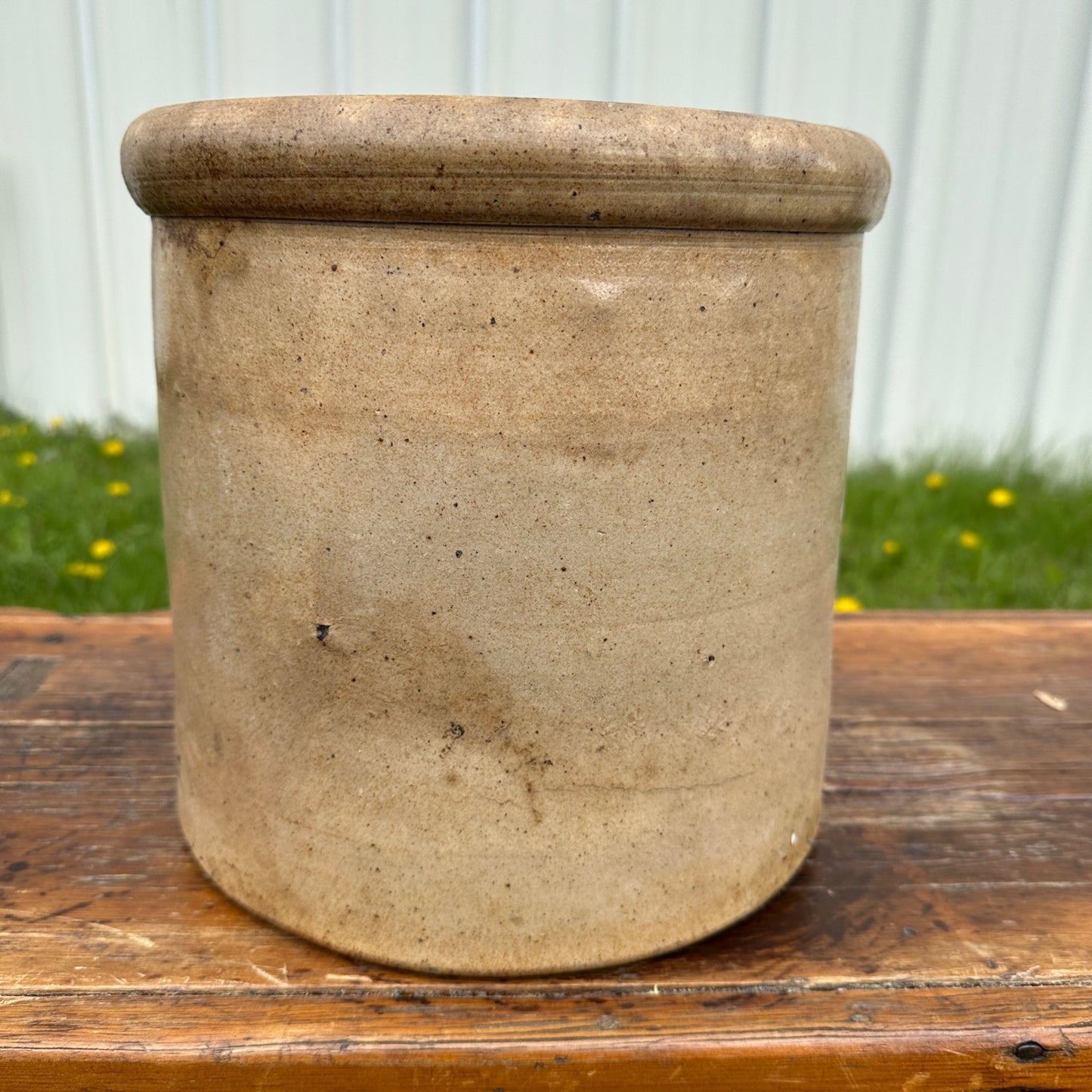 Antique 2 Gallon Salt Glaze Stoneware Crock Unmarked Cobalt #2