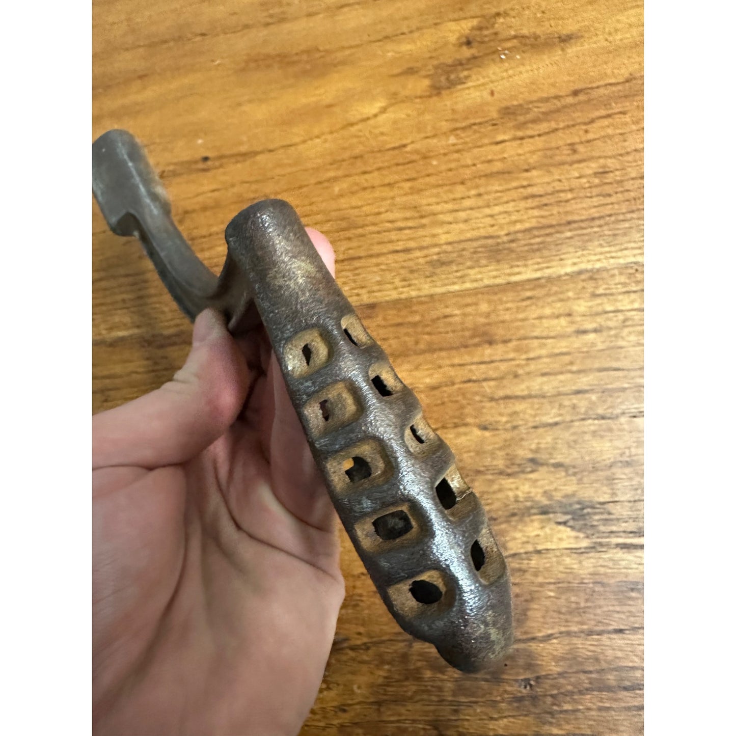 Antique Cast Iron Range Stove Tool Grate Shaker Handle Crank Triangle