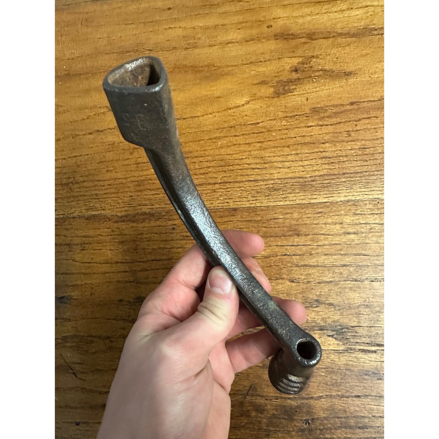 Antique Cast Iron Range Stove Tool Grate Shaker Handle Crank Triangle