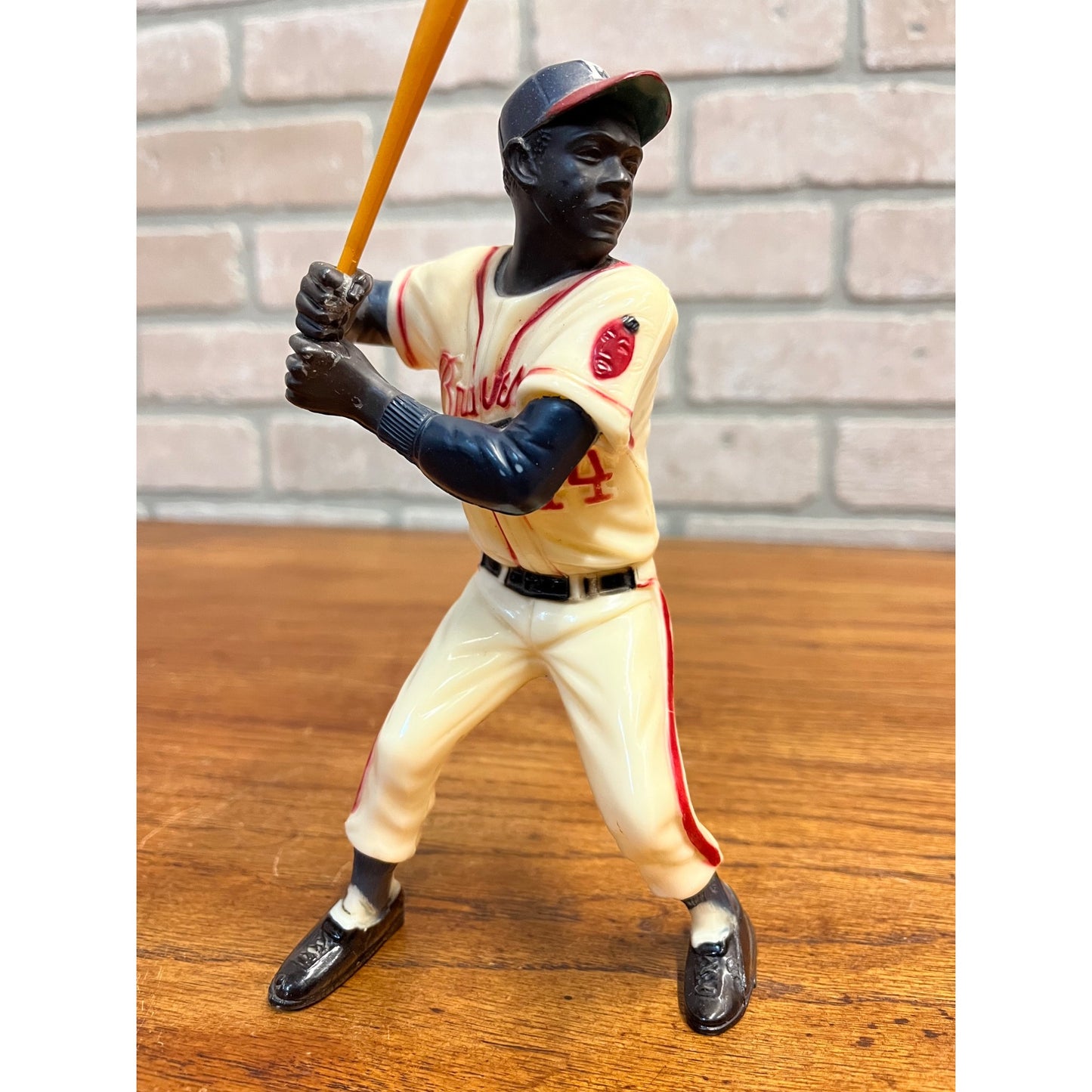 Original 1958 Hank Aaron Hartland Baseball Plastic Figure #44 - No Box