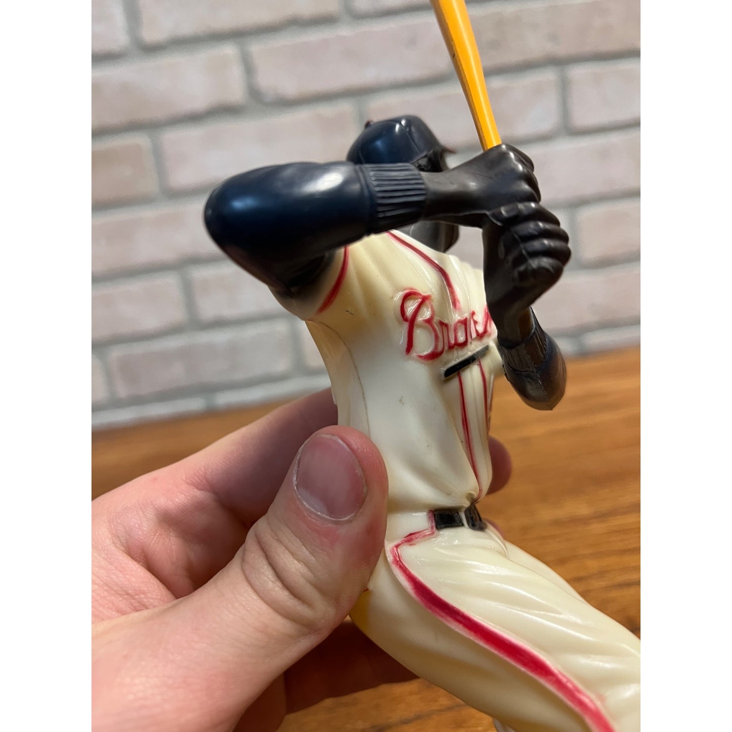 Original 1958 Hank Aaron Hartland Baseball Plastic Figure #44 - No Box