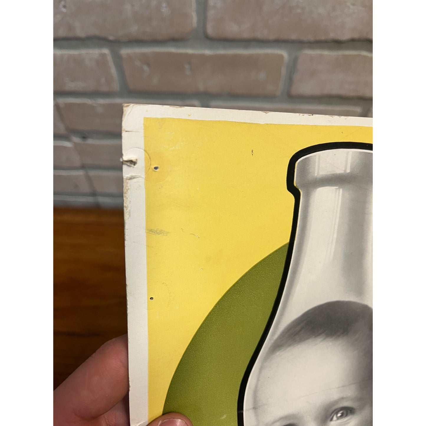 Vintage 1940s Gridley Dairy Milwaukee Wisconsin Cardboard Advertising Sign Store Display