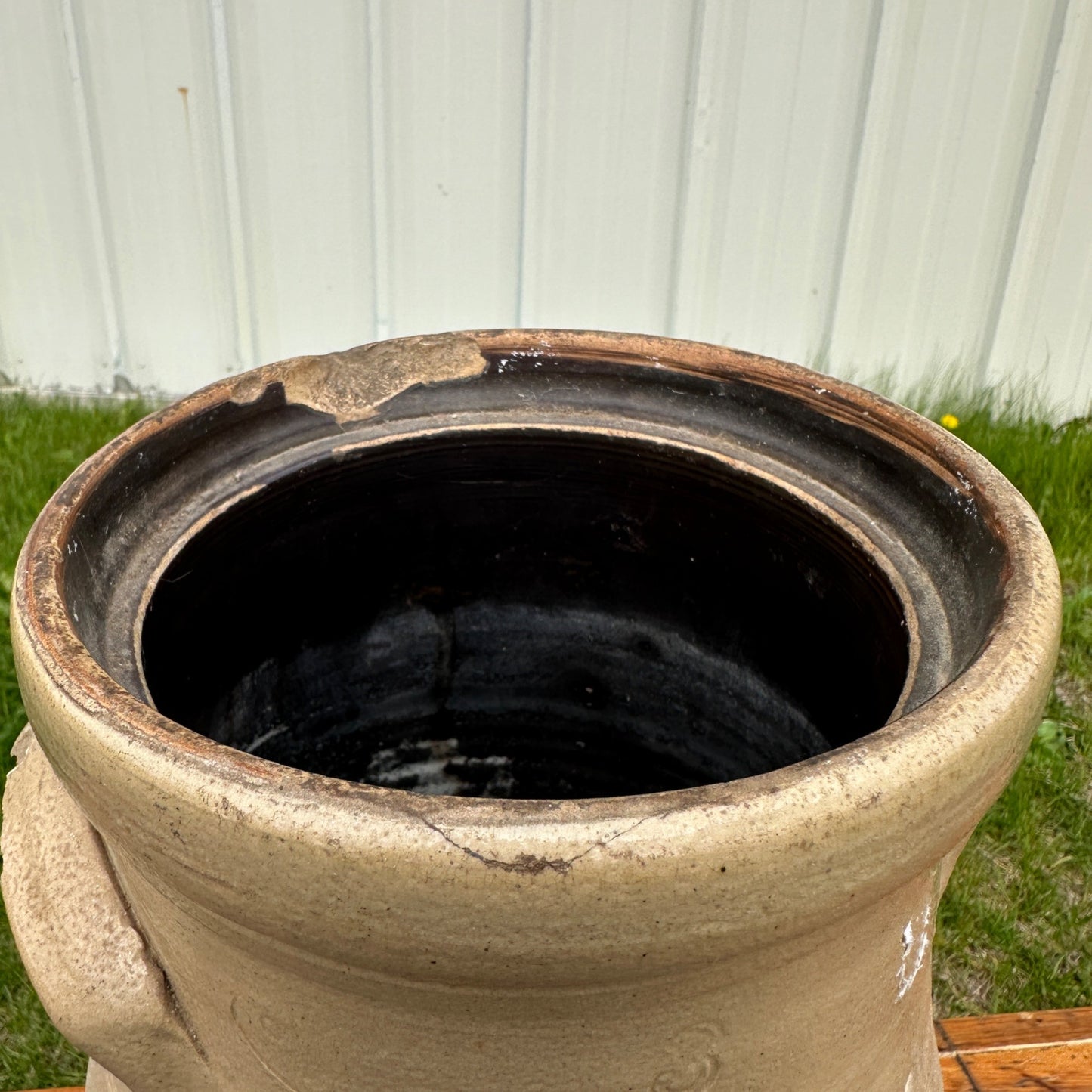 Antique 3 Gallon Hermann Milwaukee Stoneware Salt Glaze Butter Churn