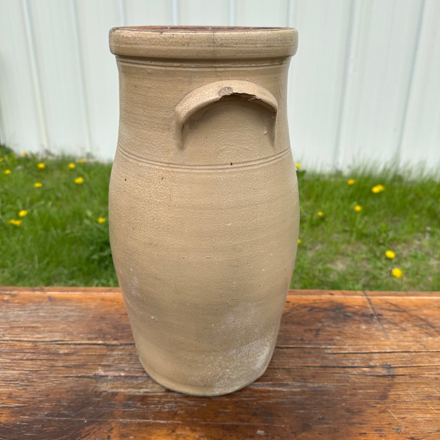 Antique 3 Gallon Hermann Milwaukee Stoneware Salt Glaze Butter Churn