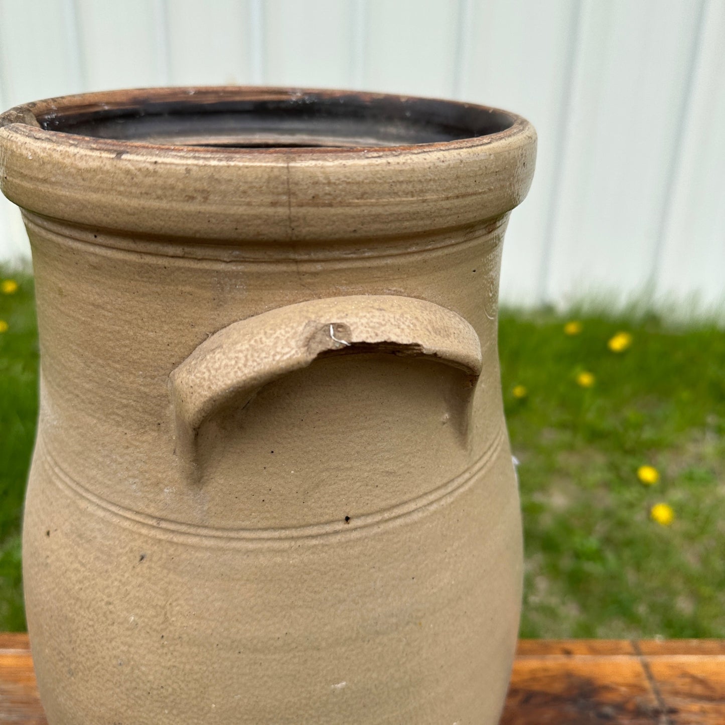 Antique 3 Gallon Hermann Milwaukee Stoneware Salt Glaze Butter Churn