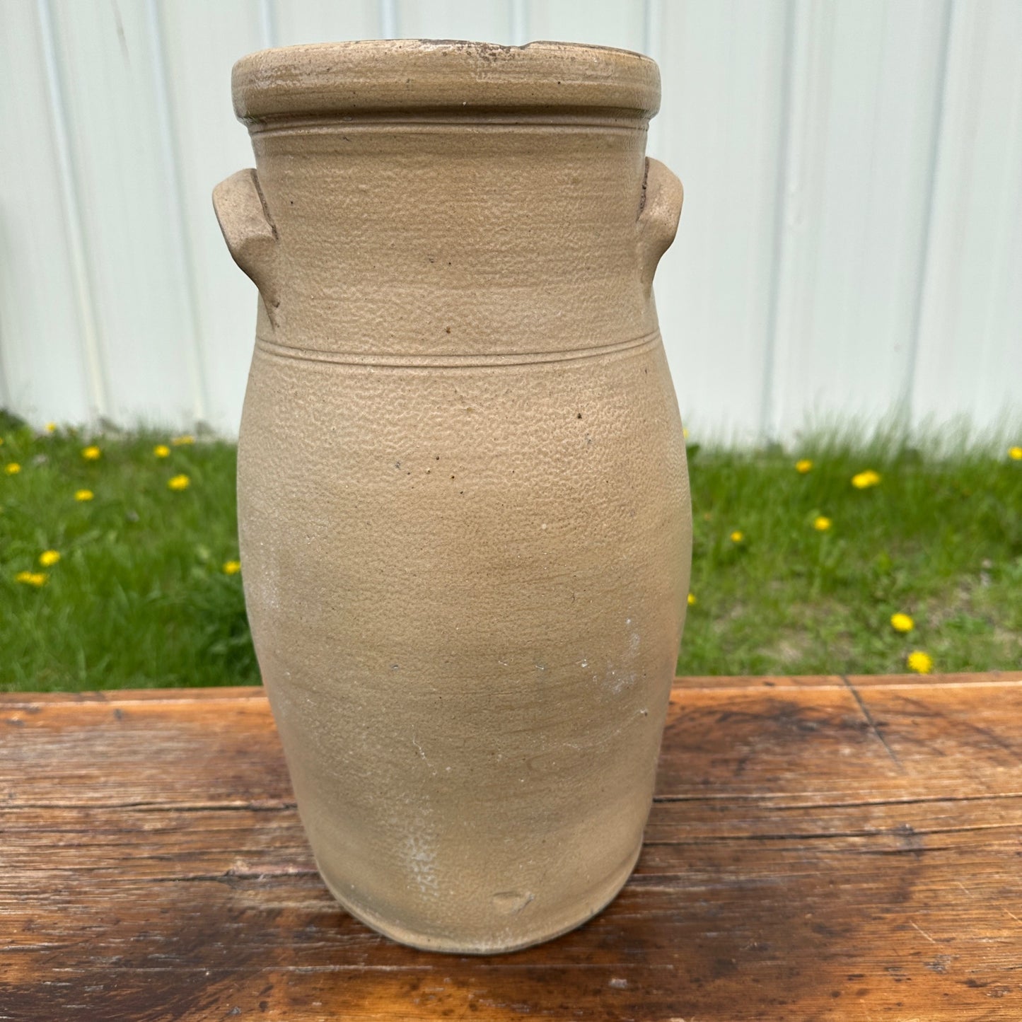 Antique 3 Gallon Hermann Milwaukee Stoneware Salt Glaze Butter Churn