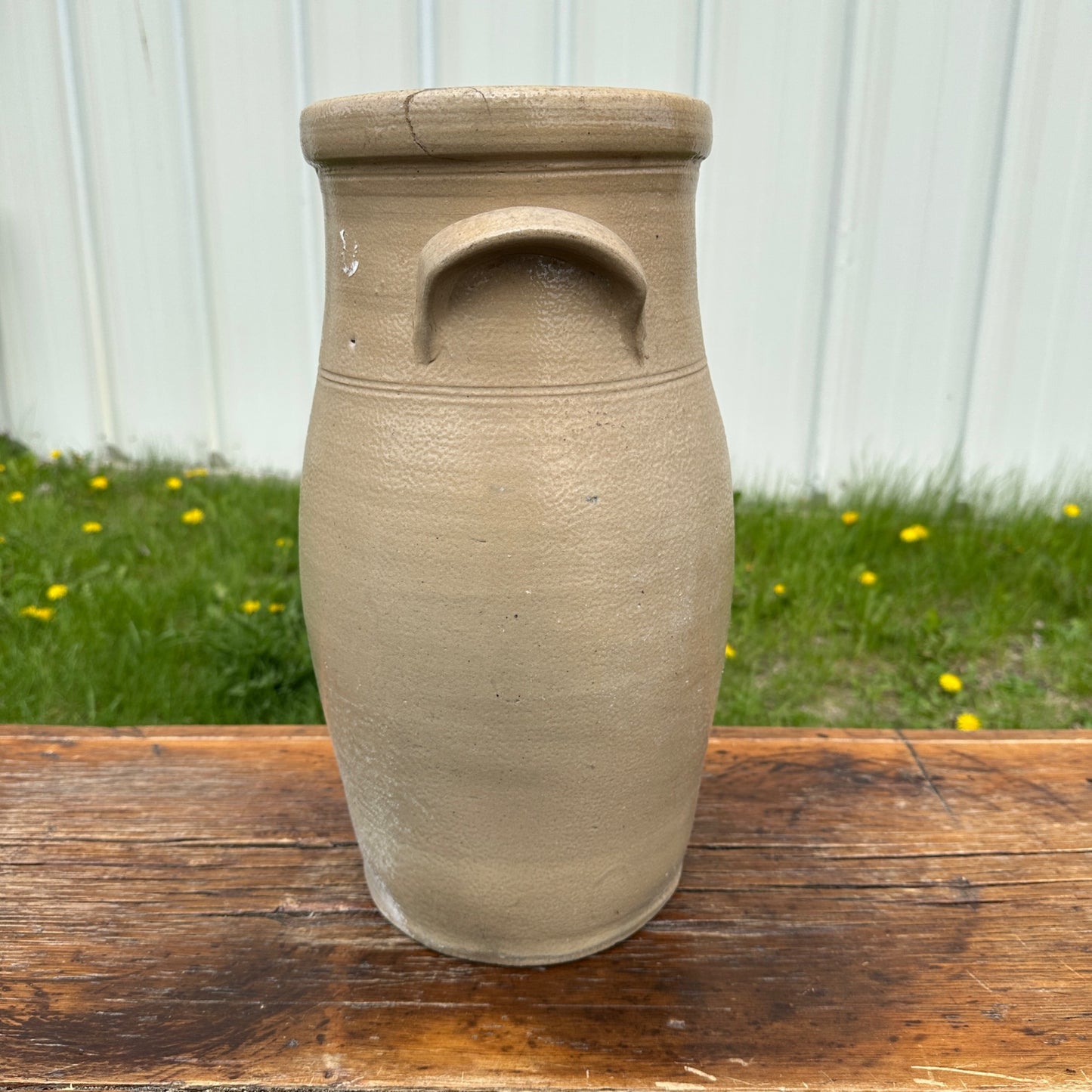 Antique 3 Gallon Hermann Milwaukee Stoneware Salt Glaze Butter Churn