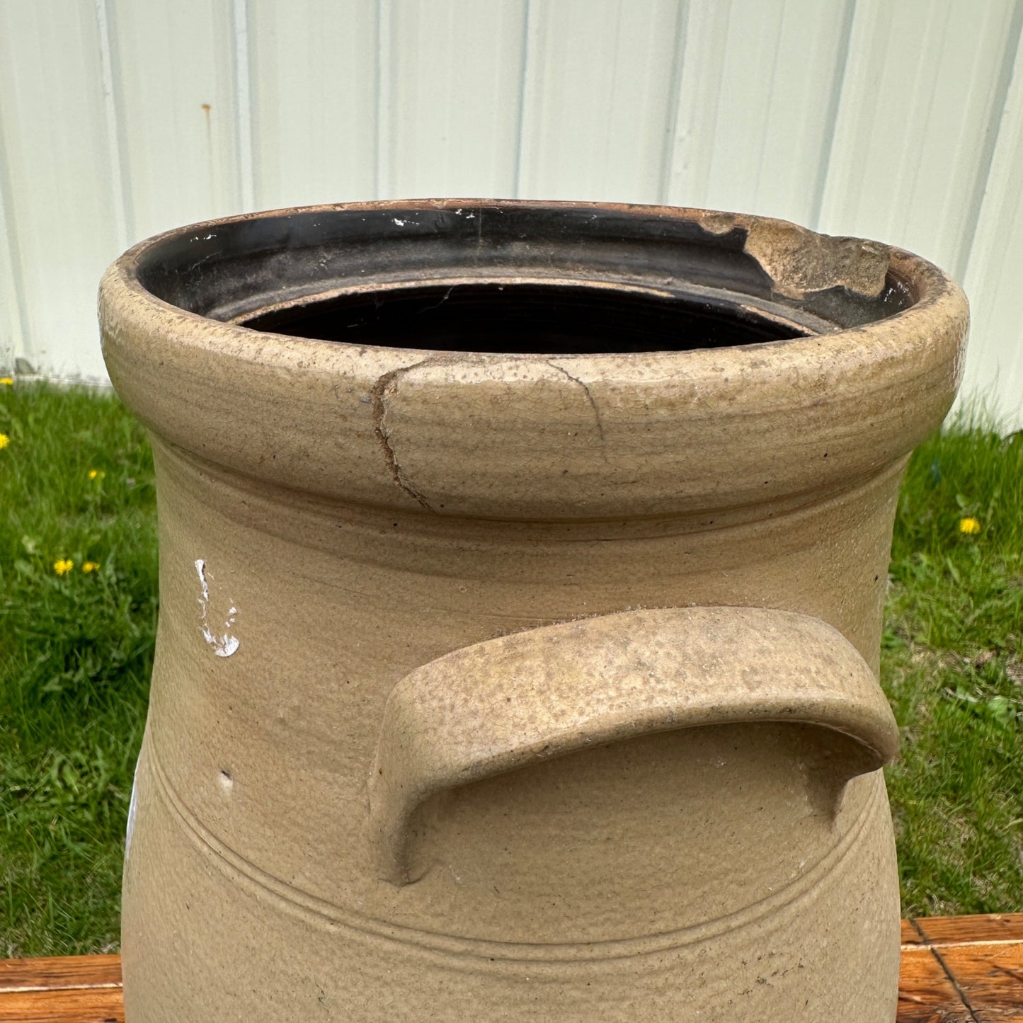 Antique 3 Gallon Hermann Milwaukee Stoneware Salt Glaze Butter Churn