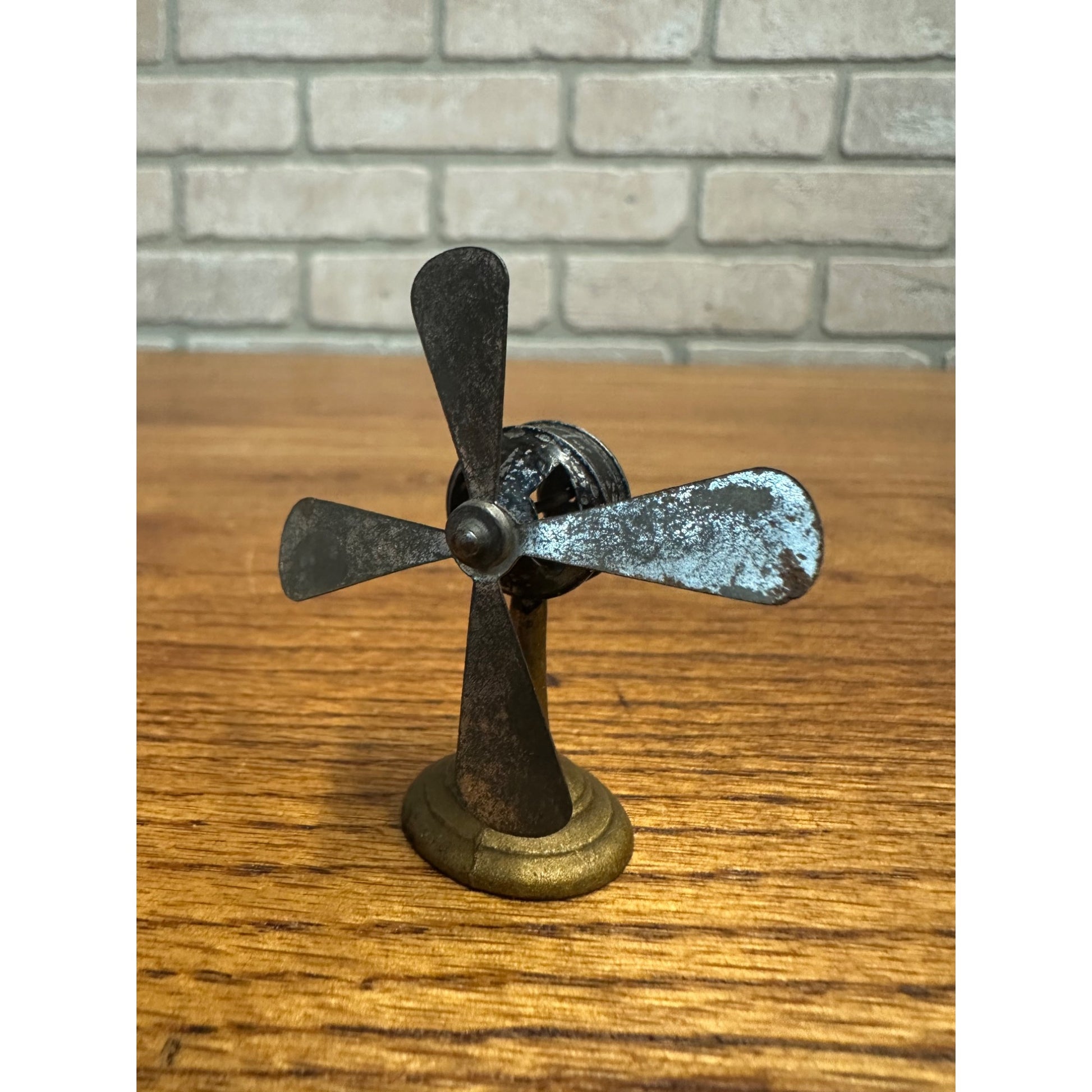 OLD Antique Miniature DOLLHOUSE Desk FAN Electric Tabletop Made in FRANCE