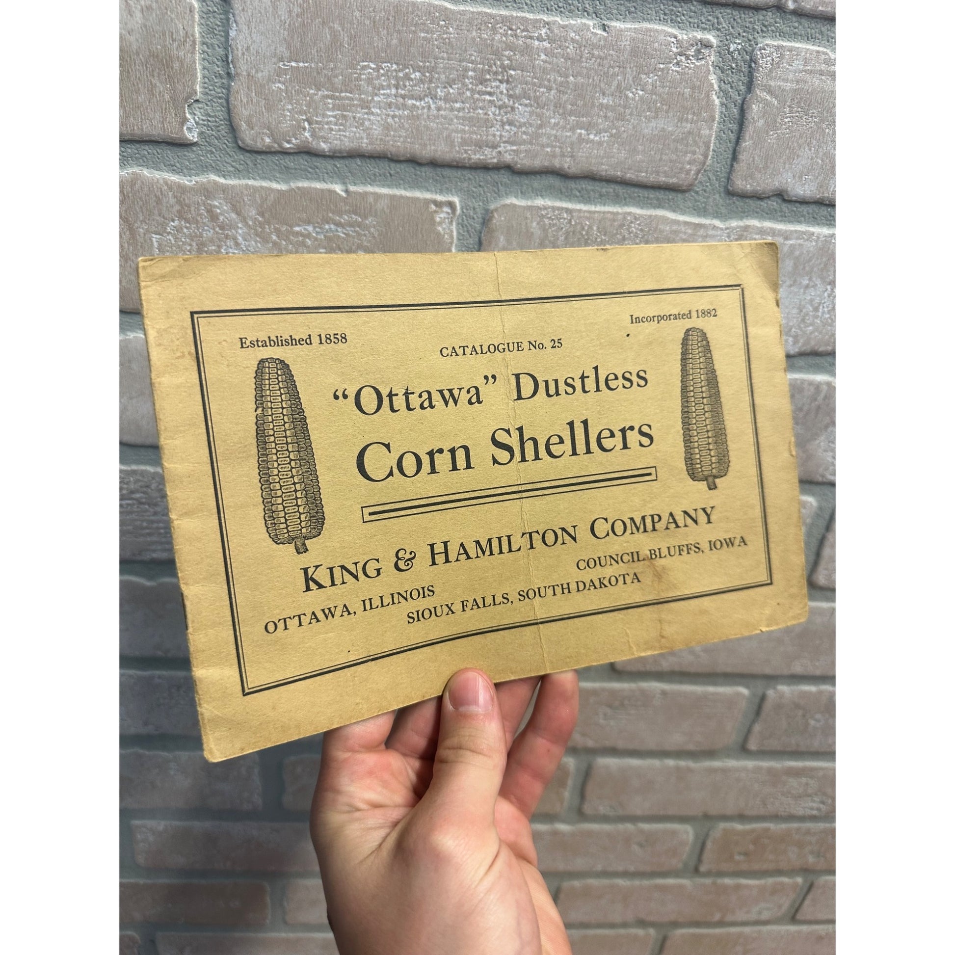 1910's Ottawa Corn Shellers Catalog King & Hamilton Company Ottawa Illinois