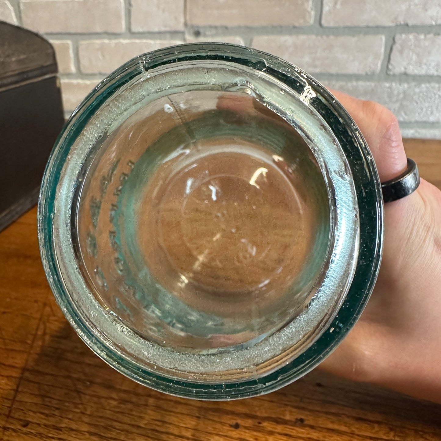 Antique Mason's improved Patented May 10th 1870 Canning Jar Blue - No Lid