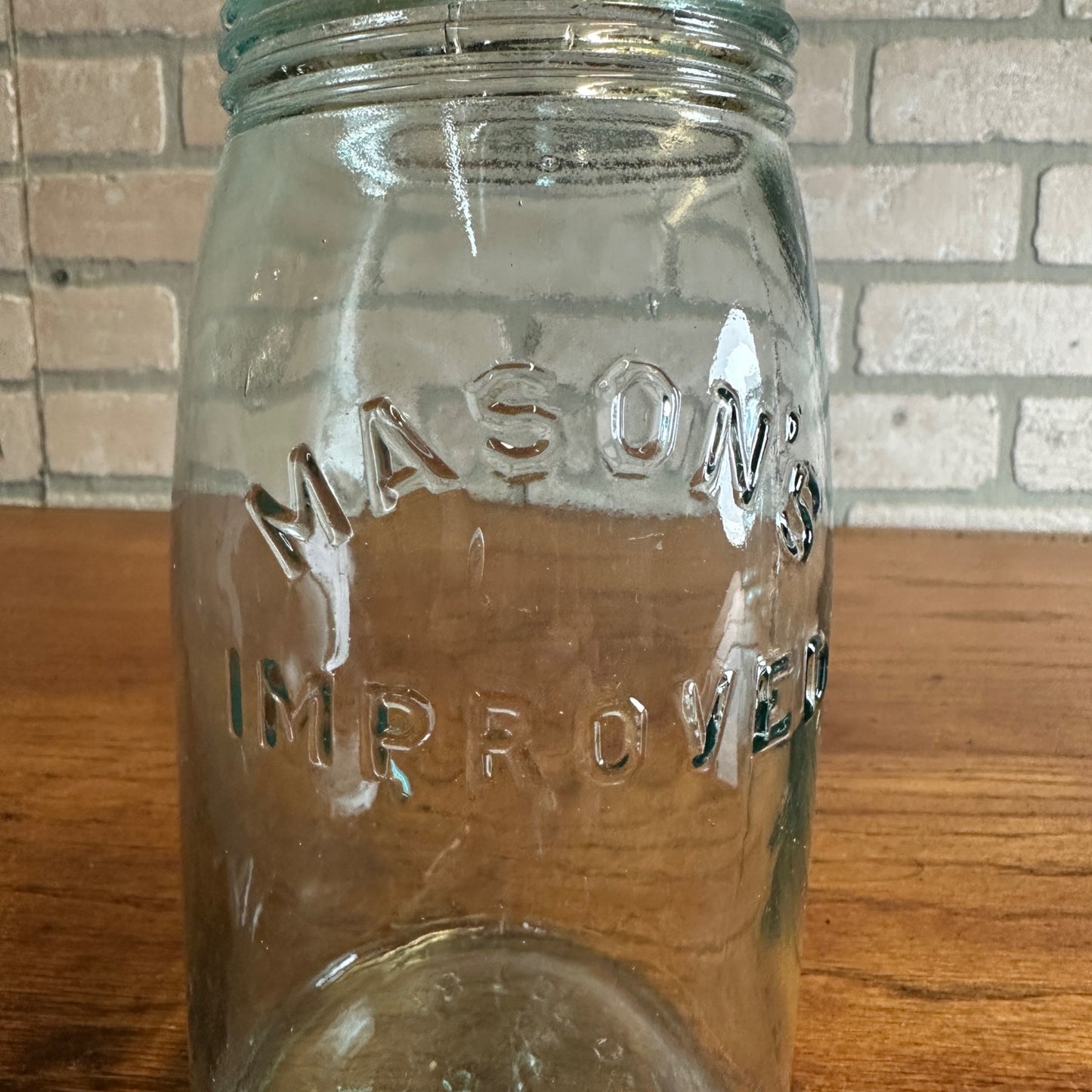 Antique Mason's improved Patented May 10th 1870 Canning Jar Blue - No Lid