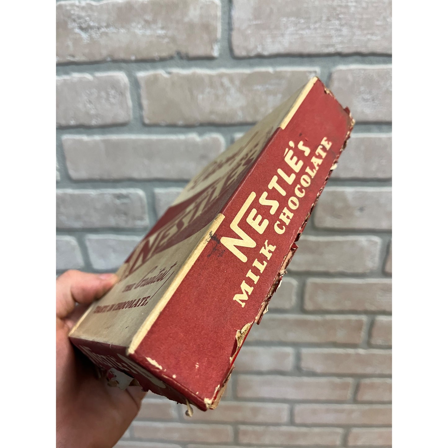 Vintage 1940s Nestle's Chocolate Candy Bar Empty Cardboard Display Box