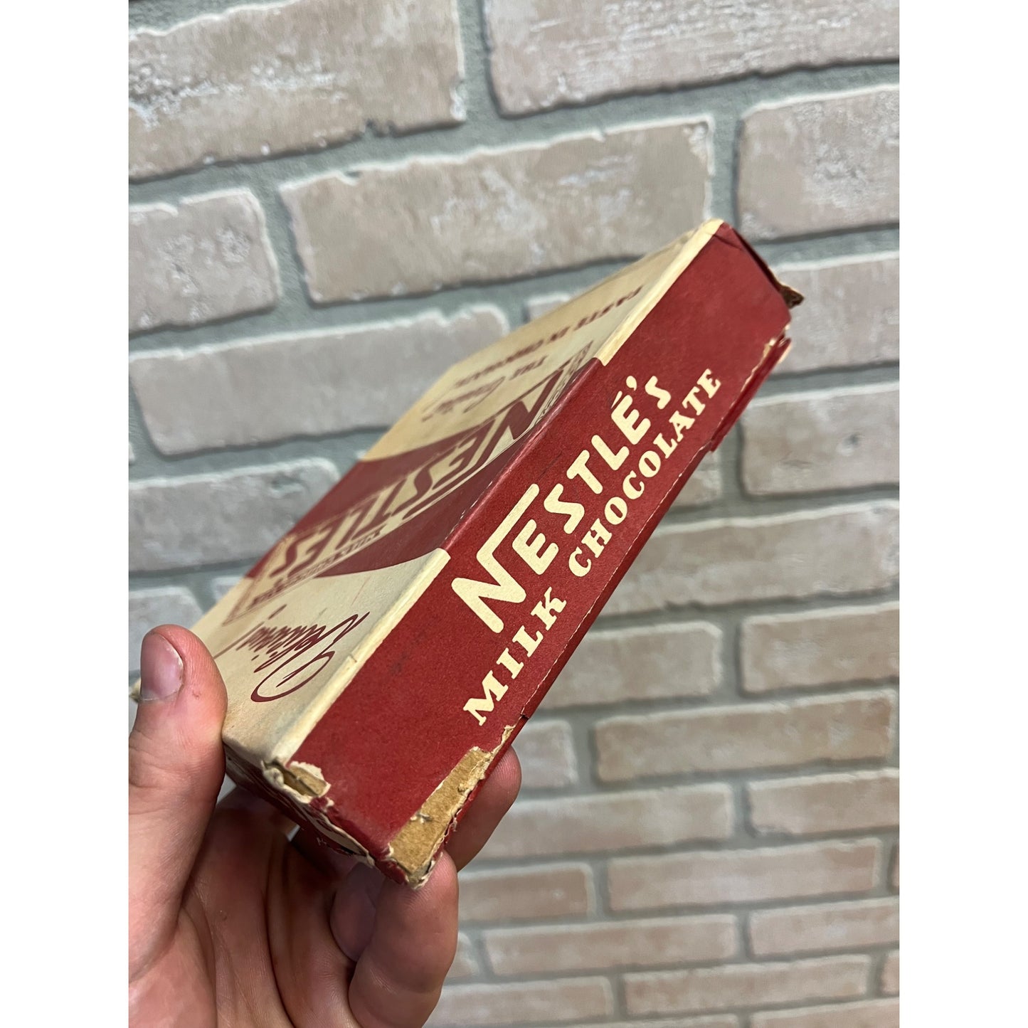 Vintage 1940s Nestle's Chocolate Candy Bar Empty Cardboard Display Box