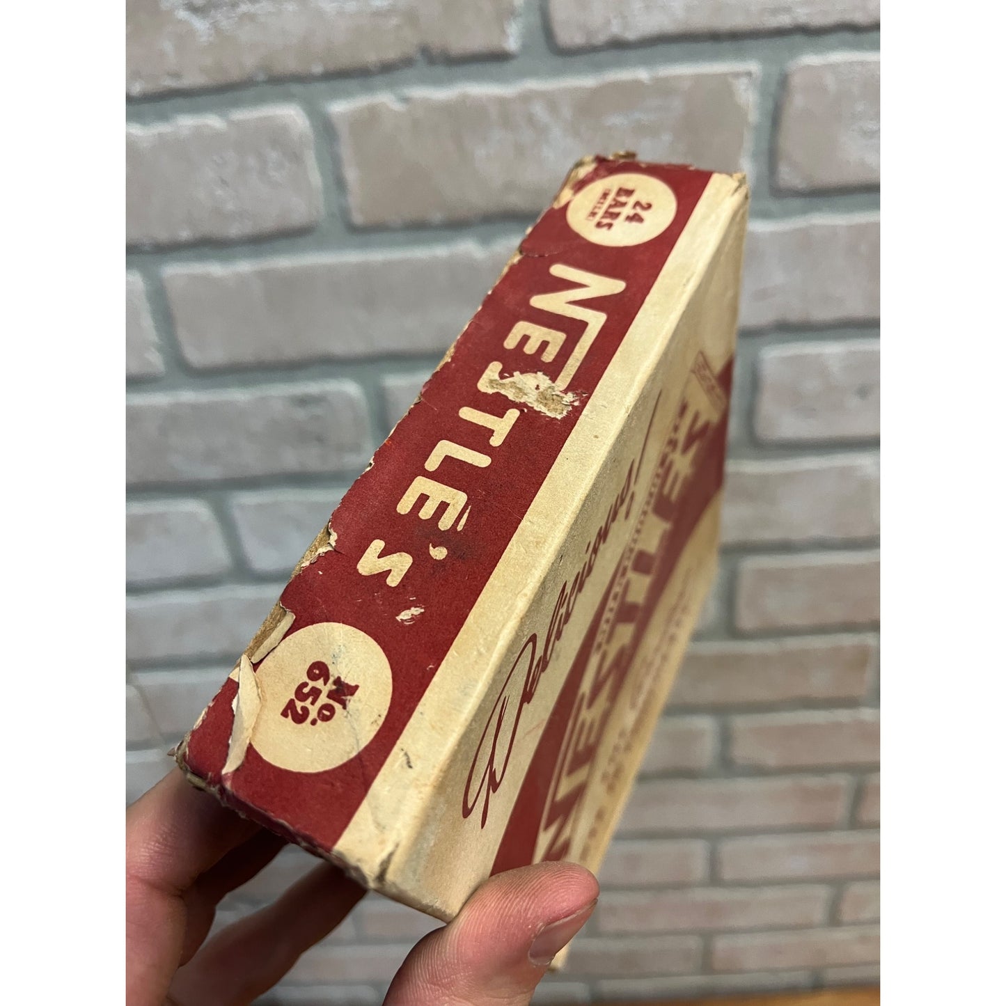 Vintage 1940s Nestle's Chocolate Candy Bar Empty Cardboard Display Box