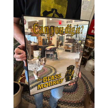 Vintage 1972 The Brass Monkey Heublein Bar Mirror Sign Advertising Beastie Boys