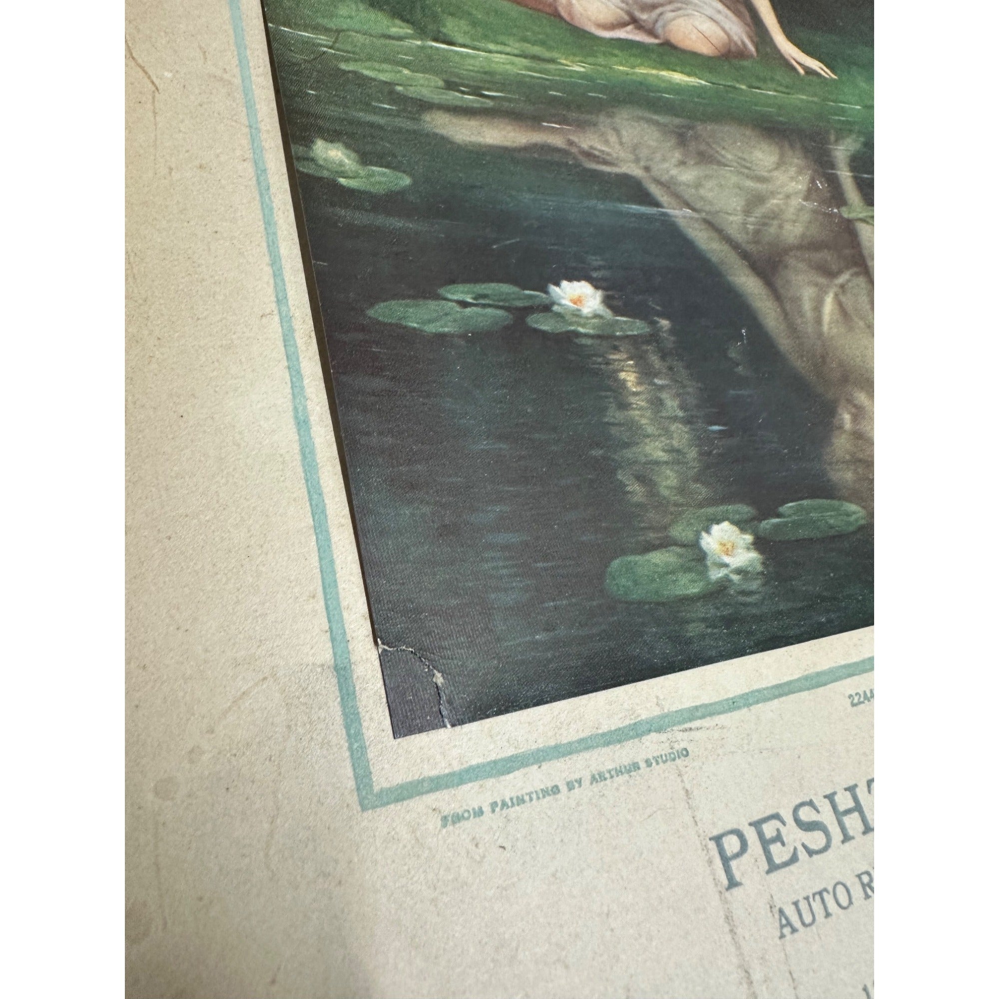 Vintage 1922 Peshtigo Auto Garage Advertsing Calendar Sign Wisconsin Wis