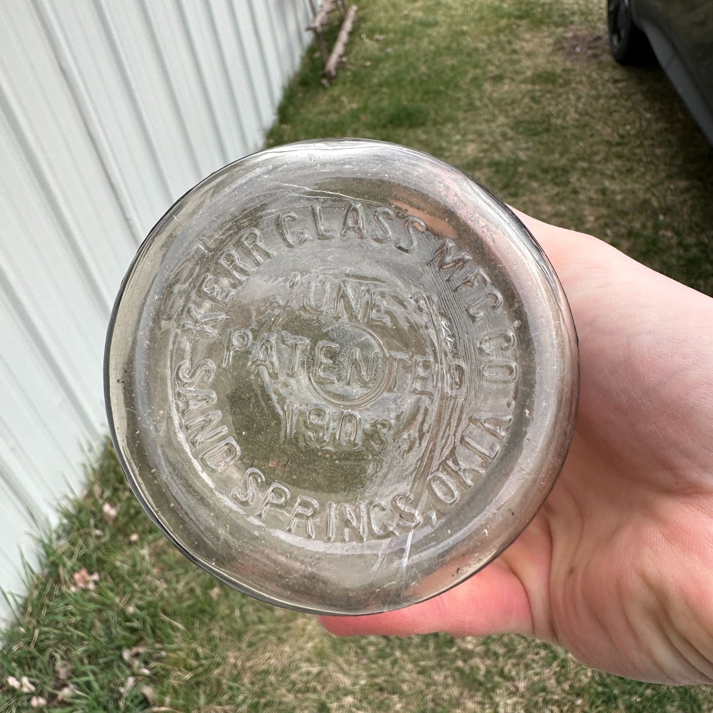 Antique 1900s Kerr Economy Deep Embossed Canning Jar ~ No Lid