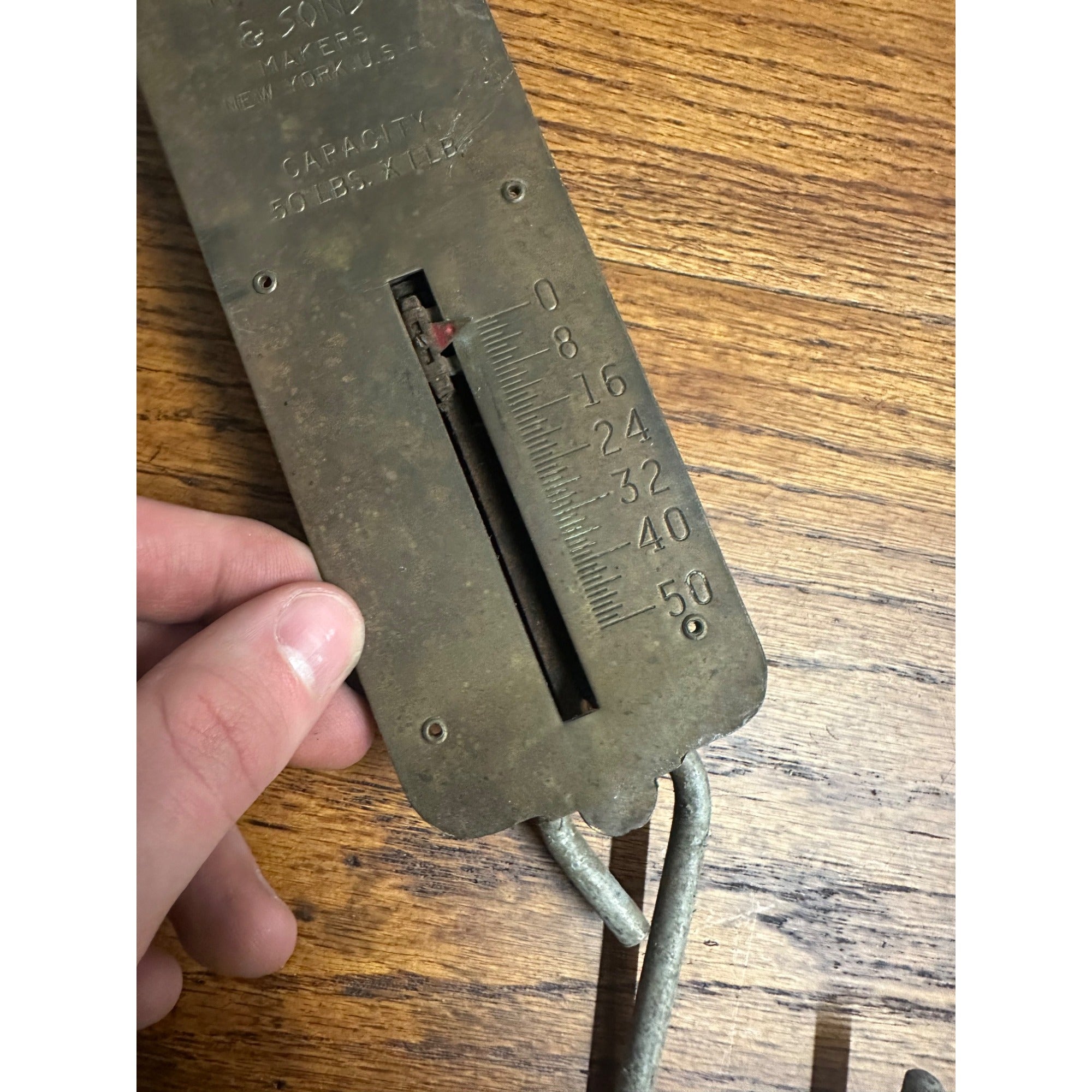 Vintage John Chatillon & Sons Type 100 Hanging Scale 50 lb