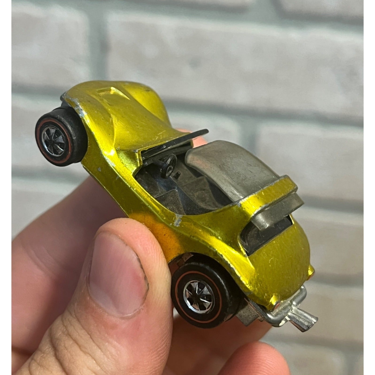 Vintage Hot Wheels Redline 1969 Sand Crab Lime Yellow - Very Good