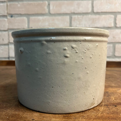 White Red Wing 7" Dia Butter Crock Stoneware Bottom Signed