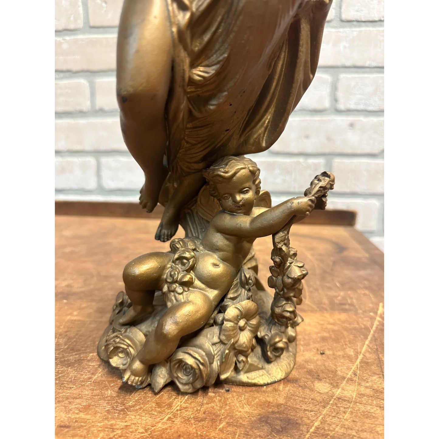 Antique Art Nouveau Woman Goddess Bronze Spelter Statue Sculpture - Moureau?