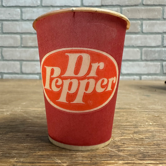 Vitnage Dr Pepper Red  4oz Paper Wax Soda Cup Promotional