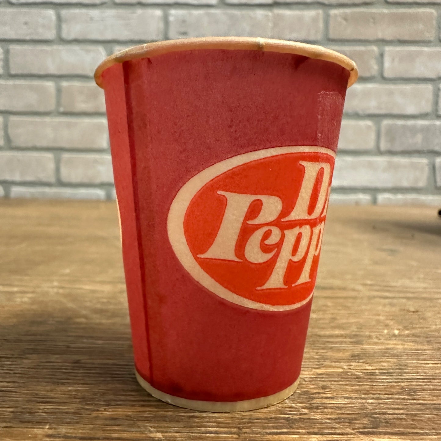 Vitnage Dr Pepper Red  4oz Paper Wax Soda Cup Promotional