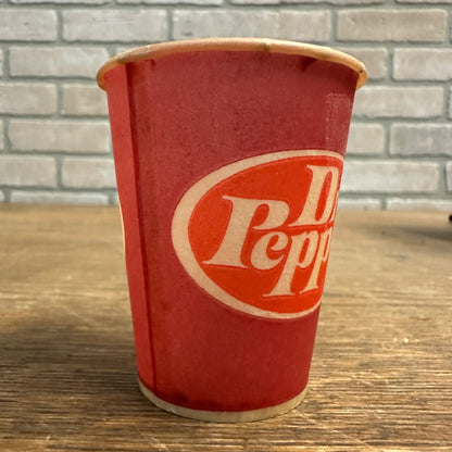 Vitnage Dr Pepper Red  4oz Paper Wax Soda Cup Promotional