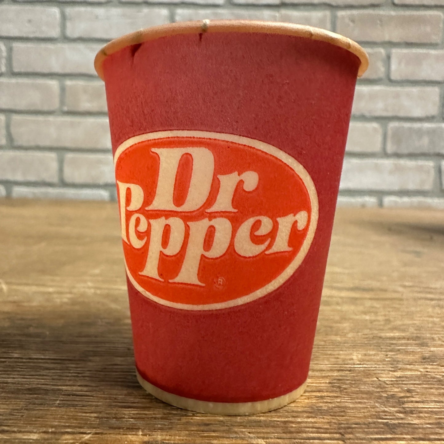 Vitnage Dr Pepper Red  4oz Paper Wax Soda Cup Promotional