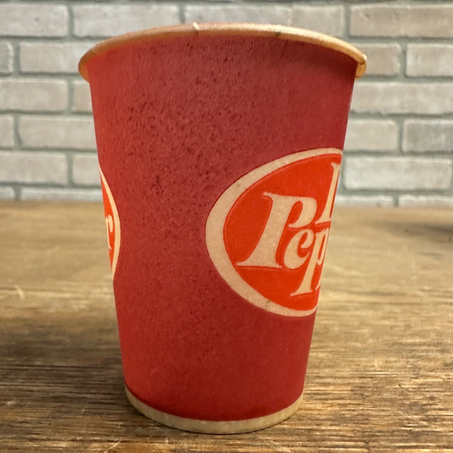 Vitnage Dr Pepper Red  4oz Paper Wax Soda Cup Promotional