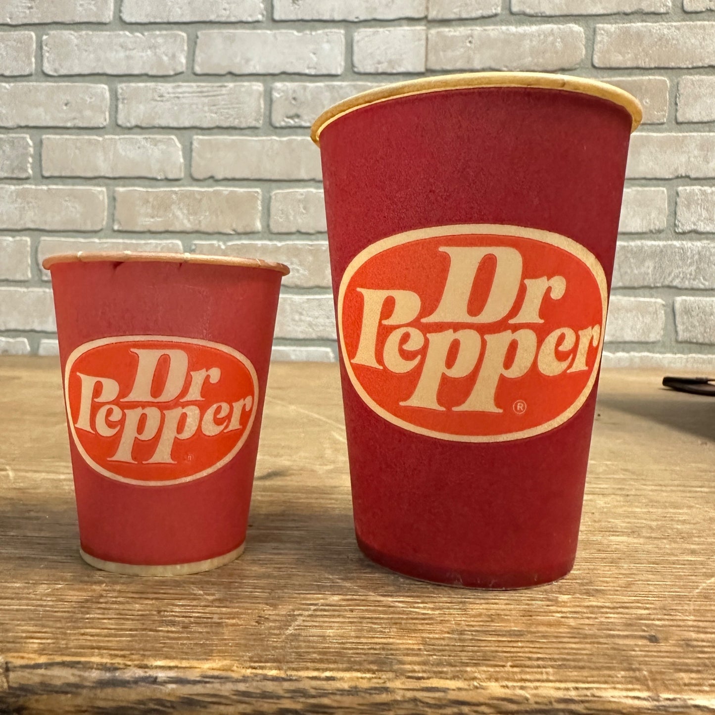 Vitnage Dr Pepper Red  4oz Paper Wax Soda Cup Promotional