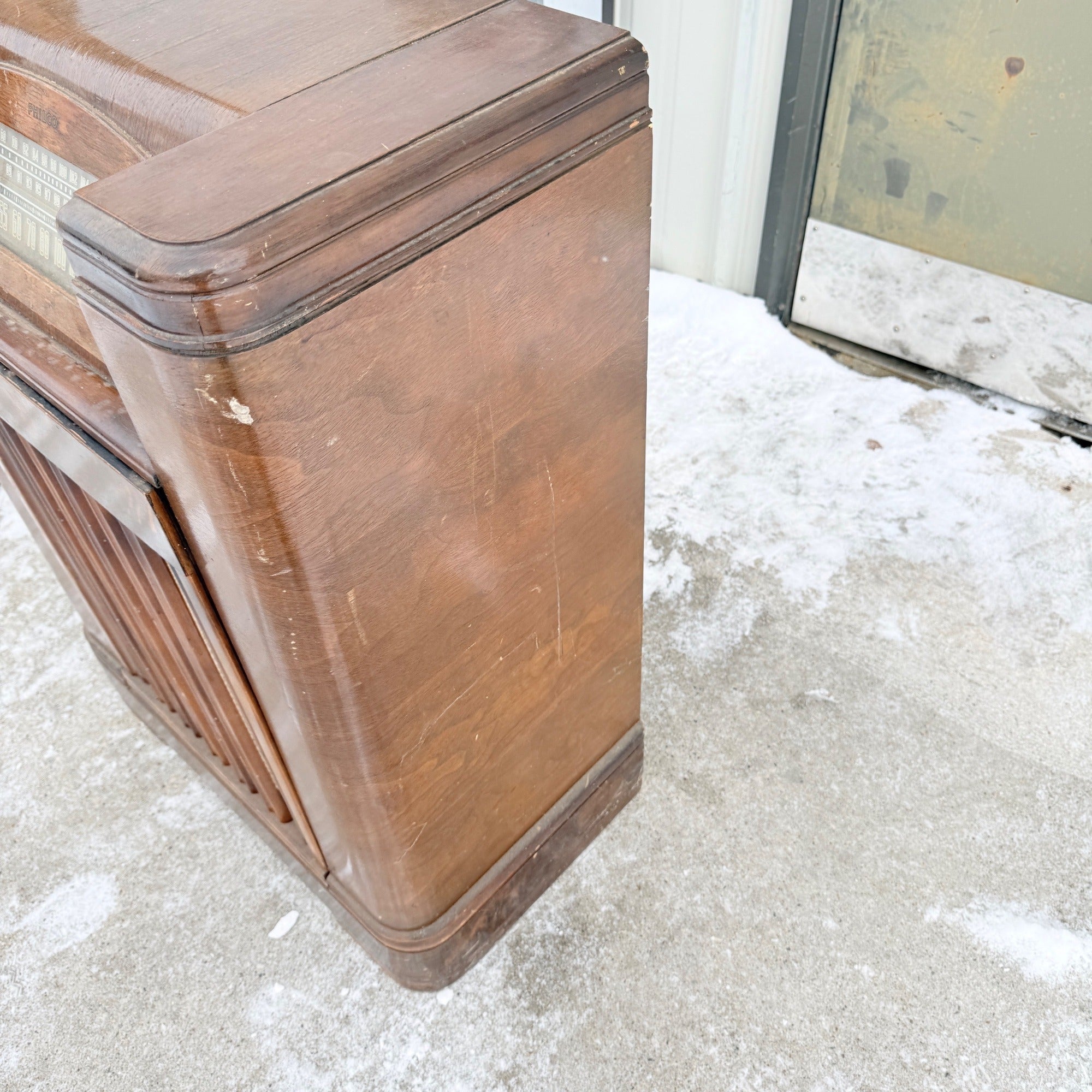 Vintage 1940s Art Deco Philco Radio Untested Record Player