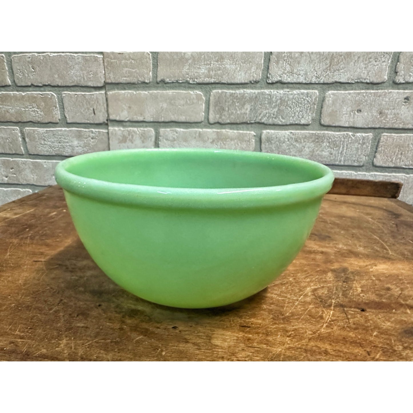 Vintage Jadeite 7" Mixing Bowl Kitchen Ware Jade Green - 3.75" Deep