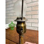 Rare Vintage 1920s HANDEL Signed Trellis Rose Glass Shade Desk Lamp