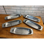 Vintage MCM Stainless Steel Serving Tray Platter Robert Welch Old Hall Set 5