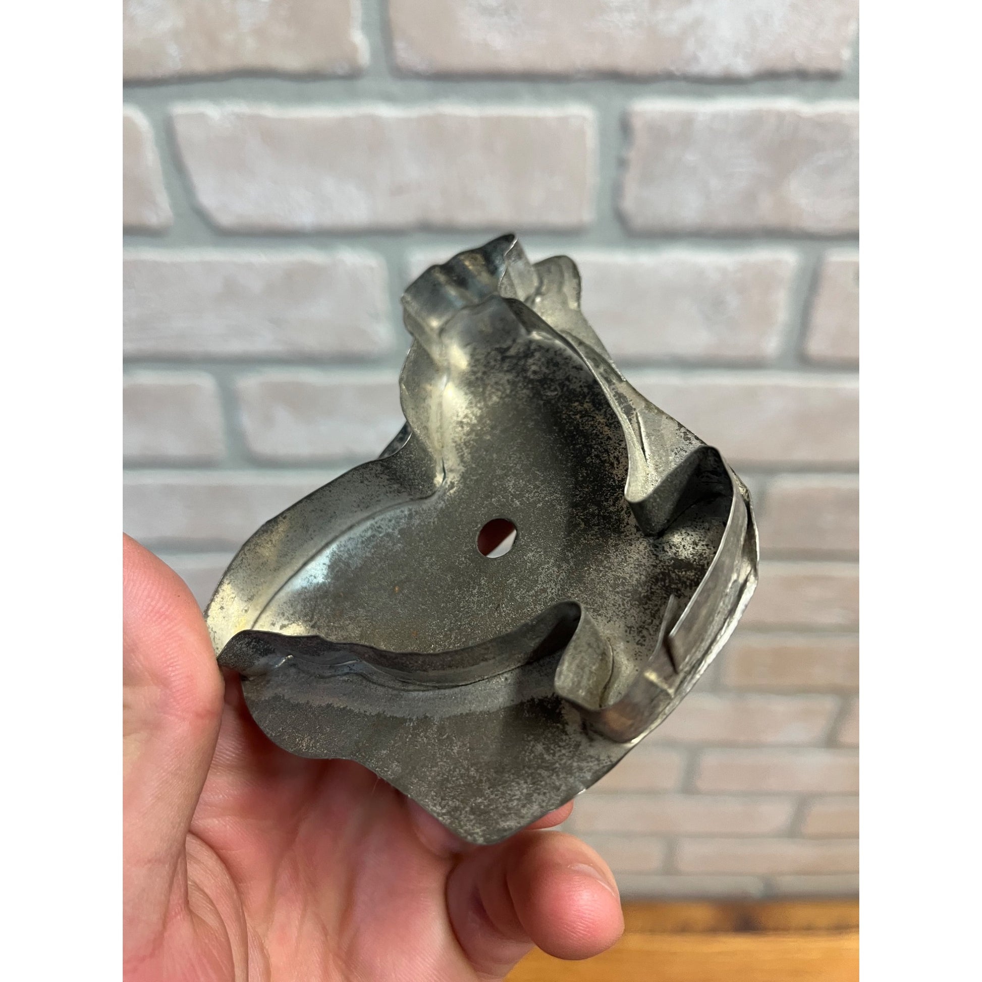 Antique Vintage Primitive Chicken Rooster Tin Metal Cookie Cutter Soldered Handle