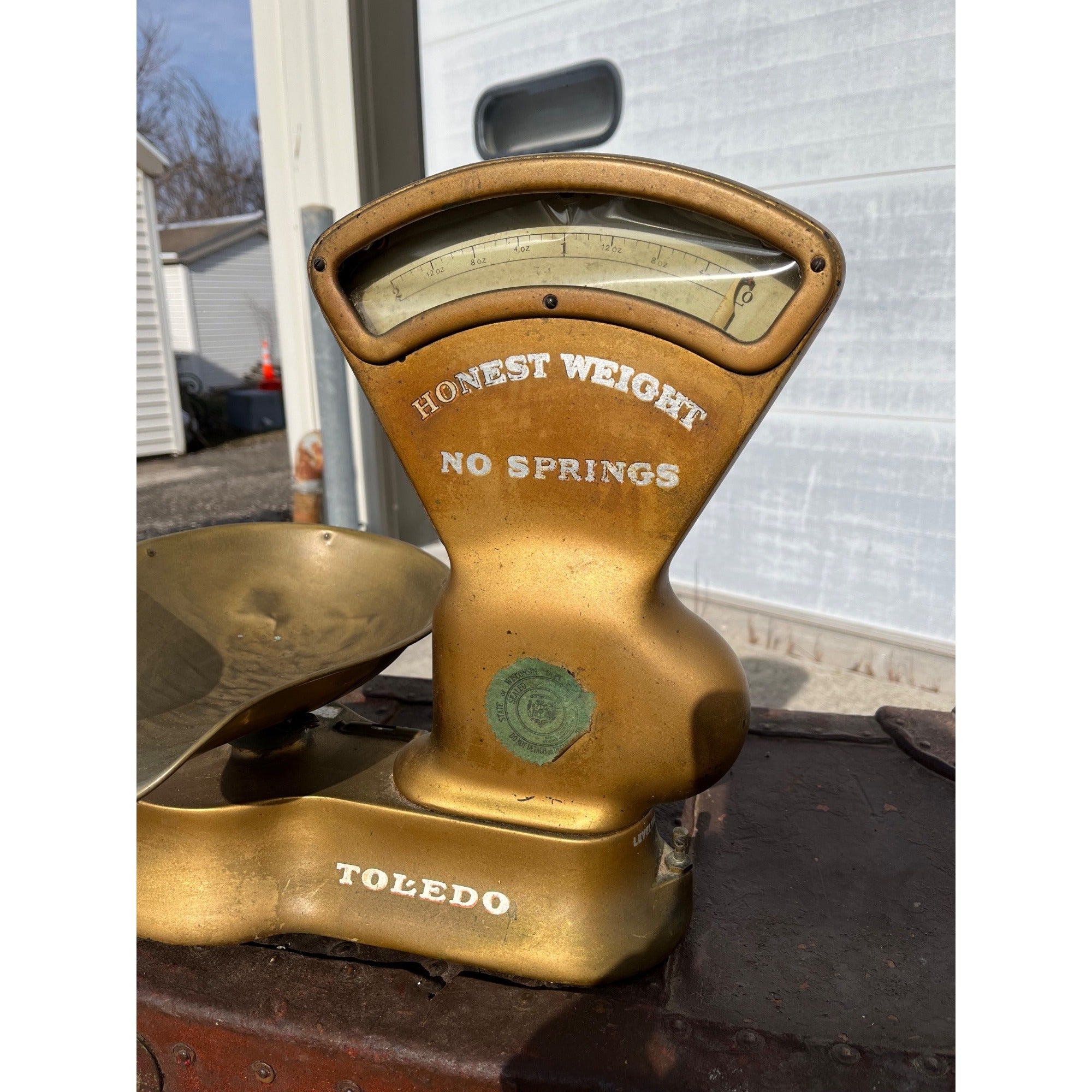 Antique Toldeo 2lb Candy Scale General Store Model 405A w/ Scoop