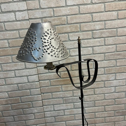 Primitive-Style Punched-Tin Rustic Farmhouse Decor Floor Lamp Light