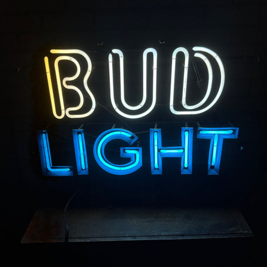Vintage 1989 Bud Light Beer Neon Sign WORKS Budweiser