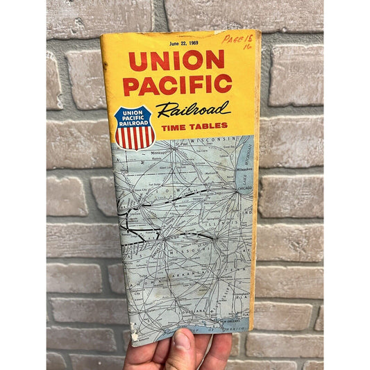 Vintage Union Pacific System Public Timetable Railroad MapBrochure June 22, 1969