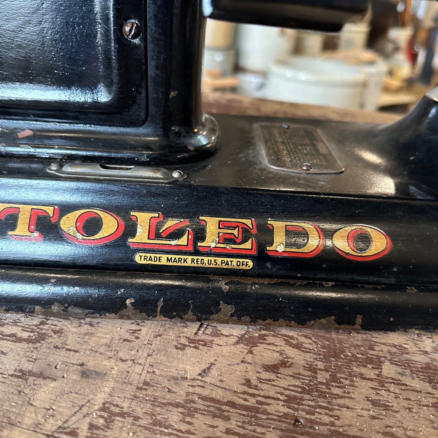 Antique Toledo Mailing Scale Black Industrial Scale