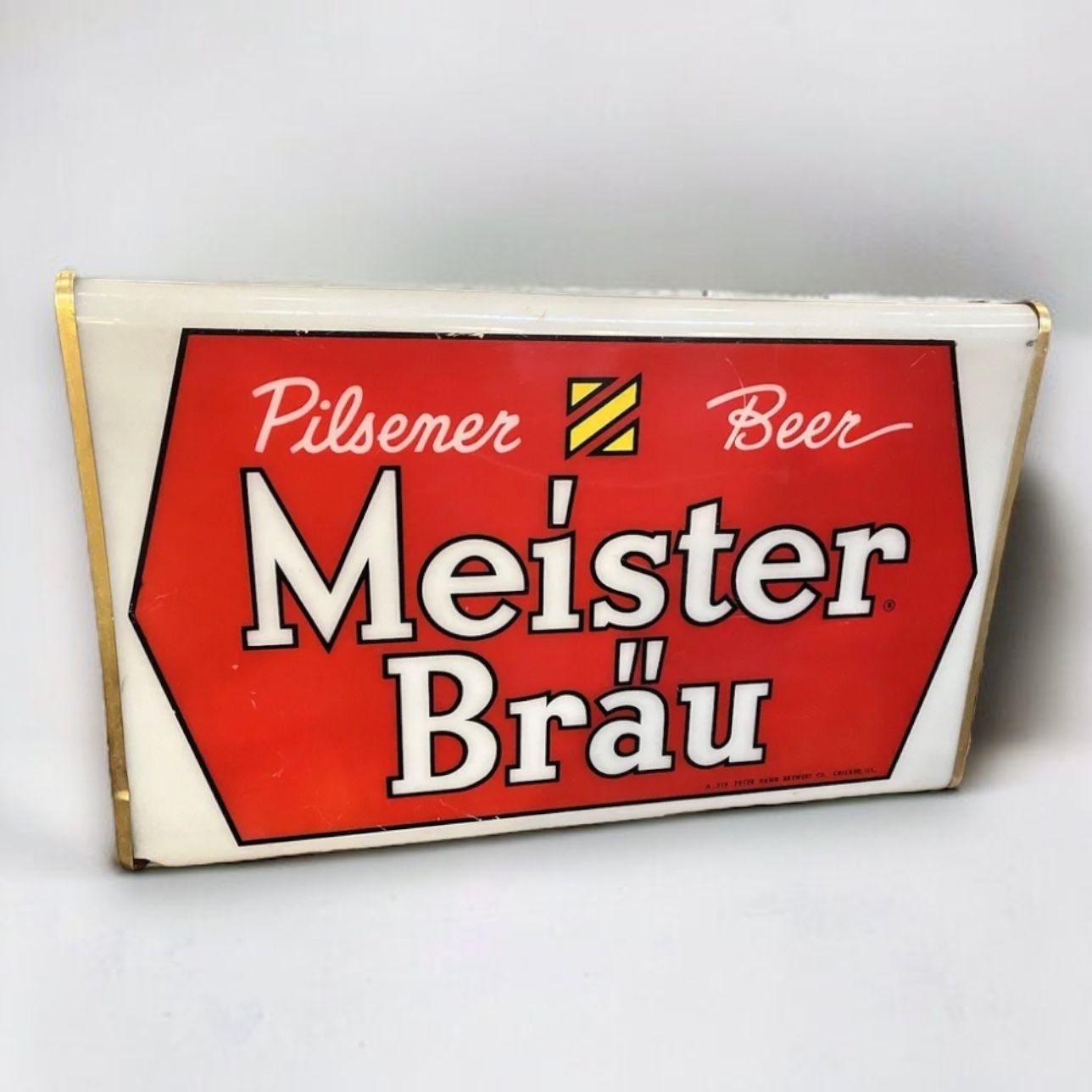 Vintage 1950s Meister Brau Beer Lighted Advertising Sign Peter Hand Chicago