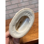 Vintage Red Wing Glazed Ceramic Pottery Double Candlestick No. 397 Organic Swirls Minnesota