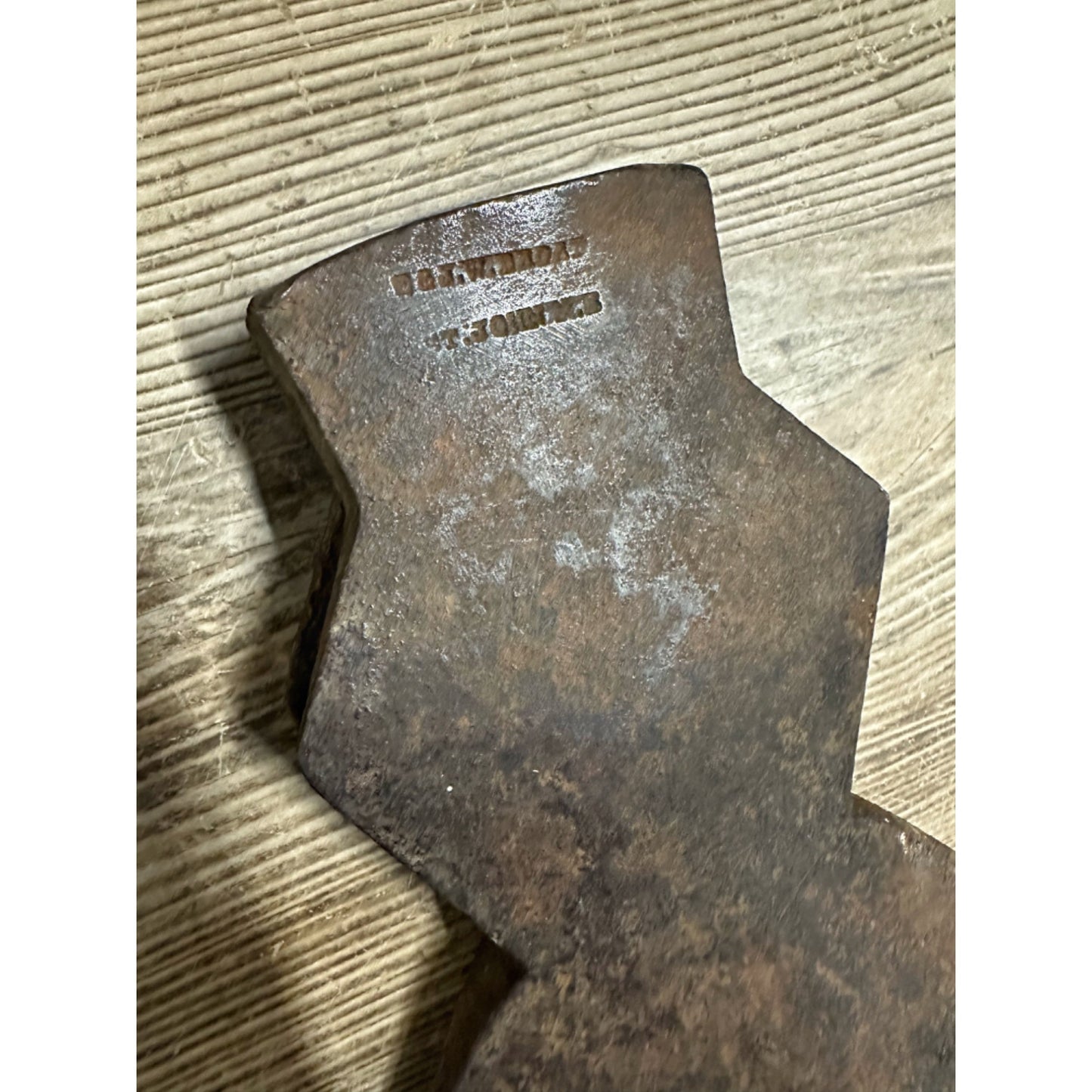 RARE Antique c1857-62 E & J.W. Broad Co. Cast Steel 5lb Broad New Brunswick Canada