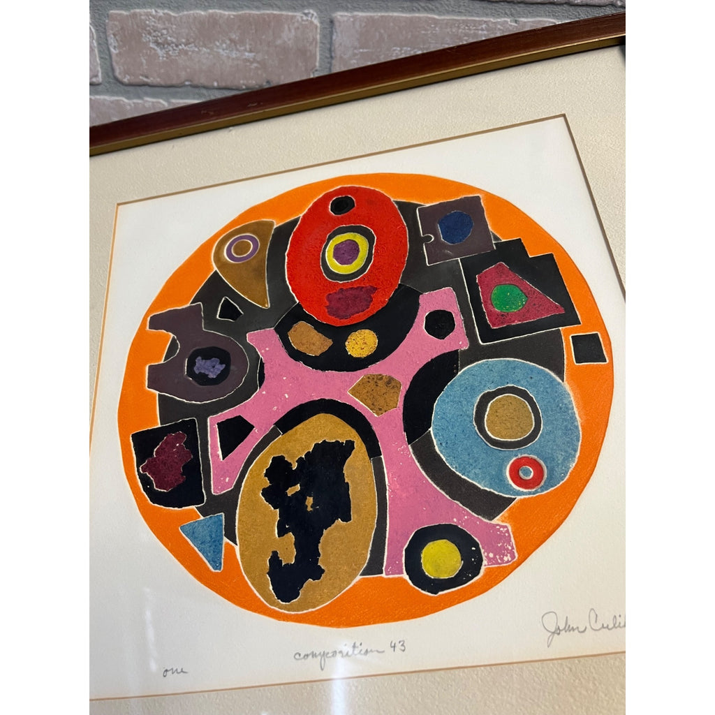 Original Artwork "Composition 43" John Culik Abstract Artist Signed (1926-2020)
