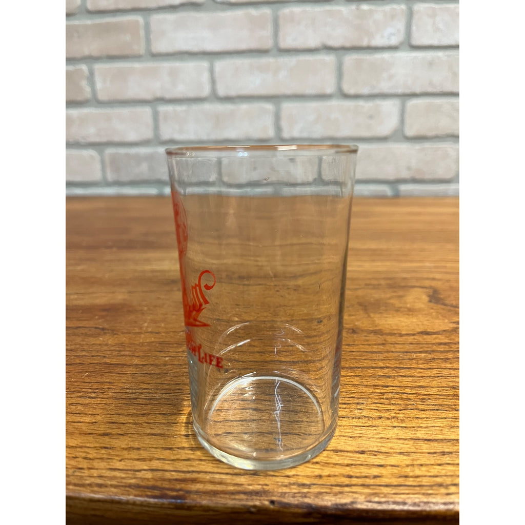 Vintage 1950s Miller High Life Beer Girl on the Moon Sampler 4" Bar Glass